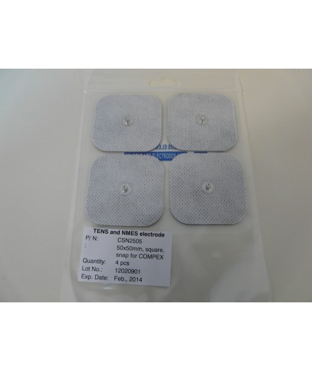 Pack 4 Electrodos Snap Compex 50 x 50 mm