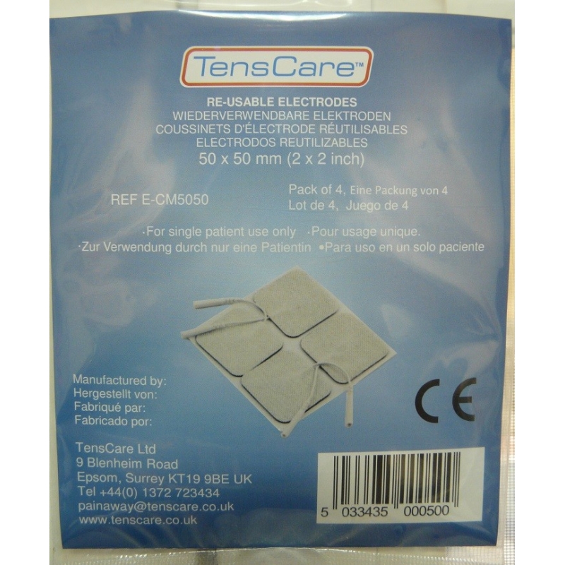 Comprar Pack de 4 Electrodos adhesivos gelificados para TENS y EMS. 50 mm  diámetro