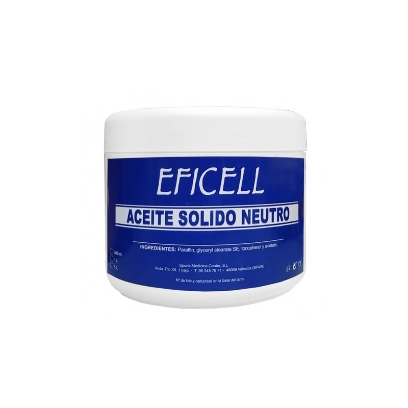 Aceite Solido de Masaje Eficell 500 ml.