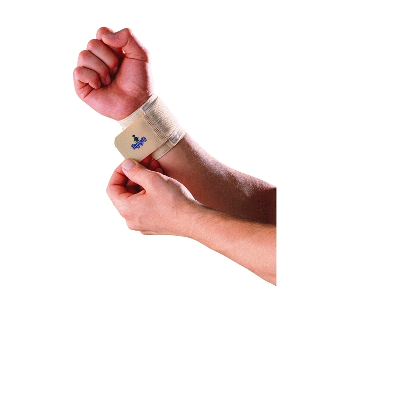 Muñequera elástica con cincha para la tendinitis de la mano.