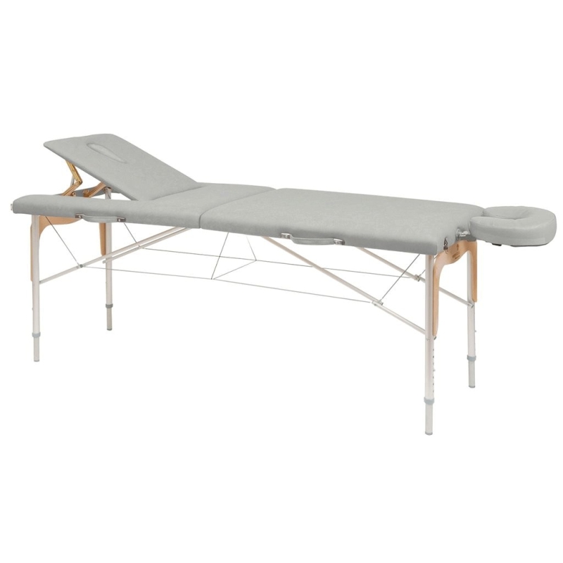 C-3310-M61- Camilla Plegable de Patas Mixtas (Aluminio y Madera)