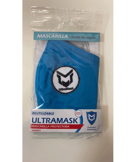 Mascarilla Ultramask Protectora Lavable Sin Válvula con Filtro Extraible de Carbón Activo 5 Capas.