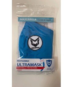 Mascarilla Ultramask Protectora Lavable Sin Válvula con Filtro Extraible de Carbón Activo 5 Capas.