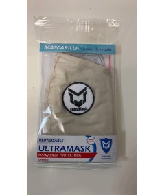 Mascarilla Ultramask Protectora Lavable Sin Válvula con Filtro Extraible de Carbón Activo 5 Capas.