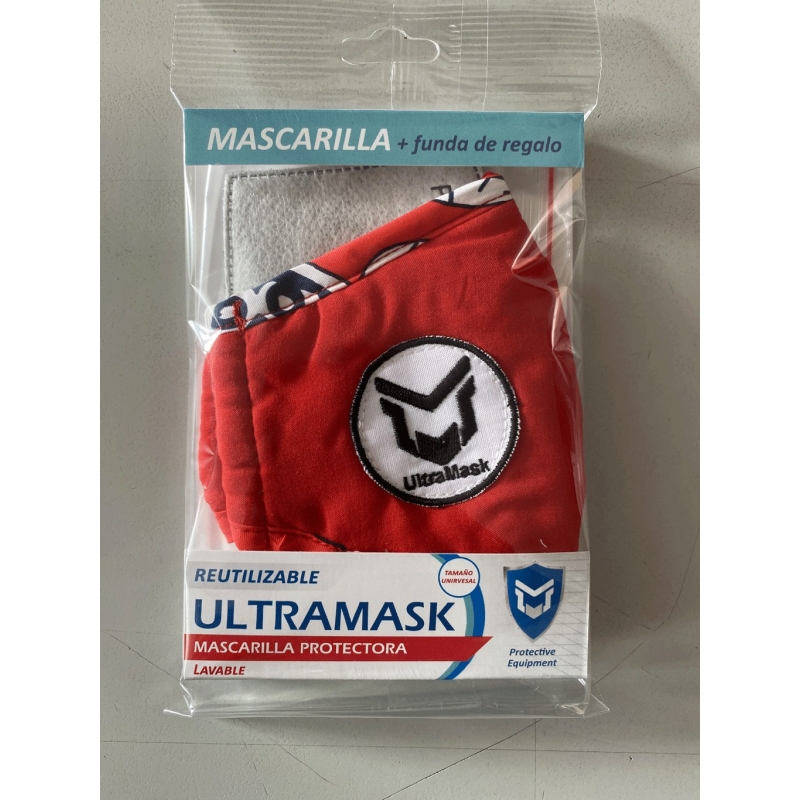 Mascarilla Infantil Ultramask Protectora Lavable Sin Valvula con Filtro Extraible de Carbón Activo 5 Capas (Norma N95)