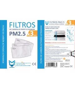 Filtros Ultramask Protector para Mascarilla Ultramask.- Pack 3 uds.