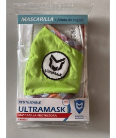 Mascarilla Infantil Ultramask Protectora Lavable Sin Valvula con Filtro Extraible de Carbón Activo 5 Capas.