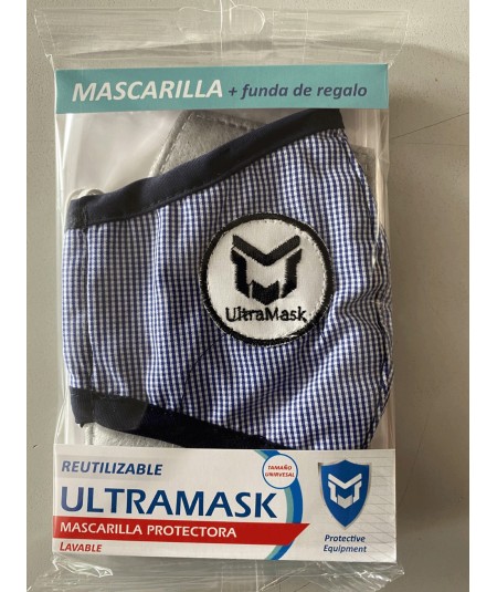 Mascarilla Infantil Ultramask Protectora Lavable Sin Valvula con Filtro Extraible de Carbón Activo 5 Capas.