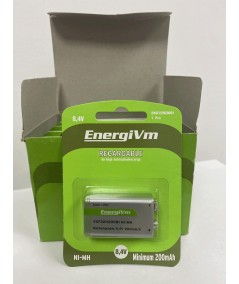 Pila Energivm Recargable 9V 200 mAh