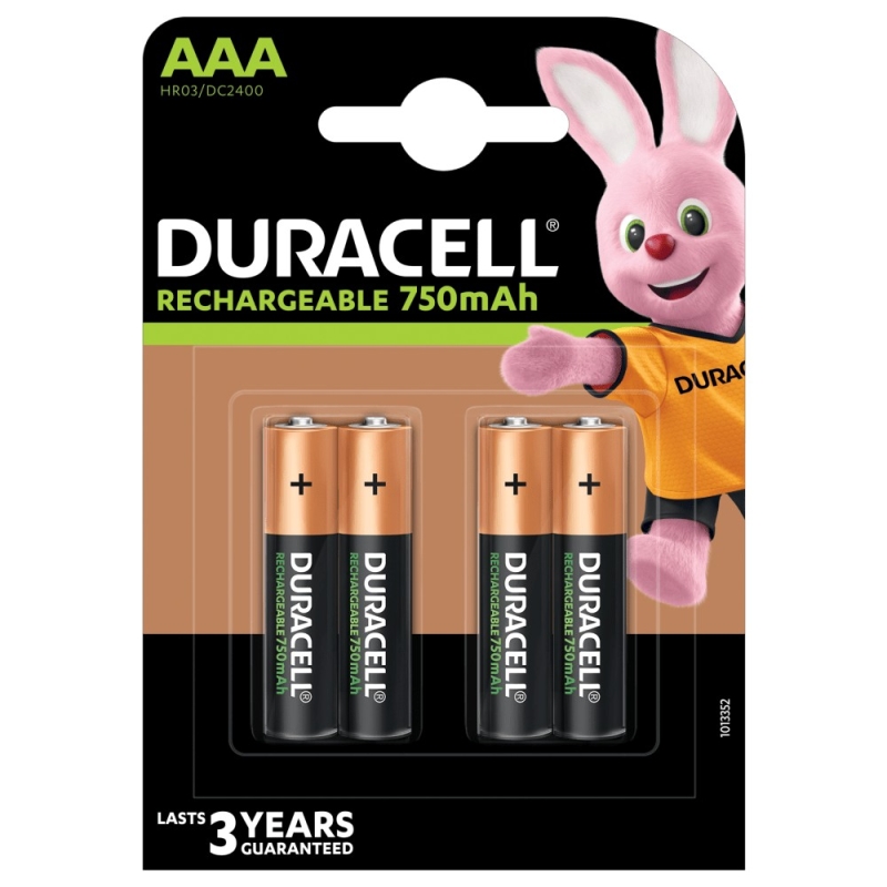 Pilas Recargables Duracell AAA 750mAh