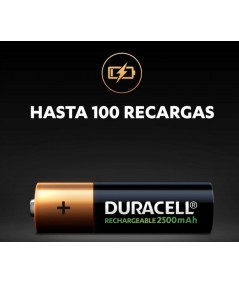 Pilas Recargables Duracell AA 2500mAh