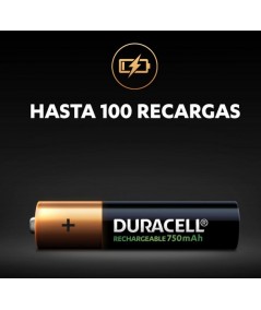 Pilas Recargables Duracell AAA 750mAh