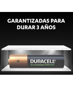 Pilas Recargables Duracell AAA 750mAh