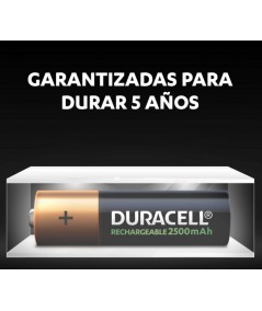 Pilas Recargables Duracell AA 2500mAh