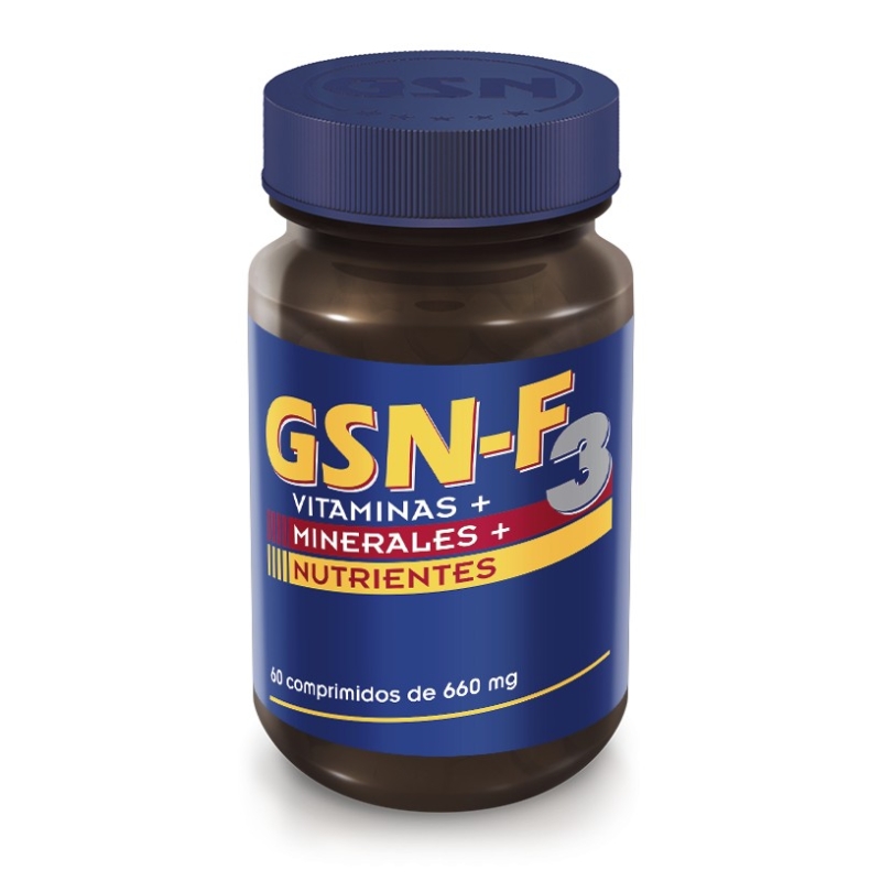 GSN-F3- Vitaminas+Minerales+Nutrientes. 60 Comprimidos