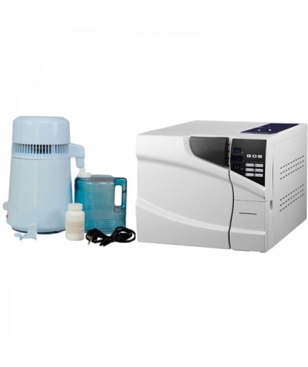 Esterilizador autoclave de 18 L con destilador de agua de 4 L