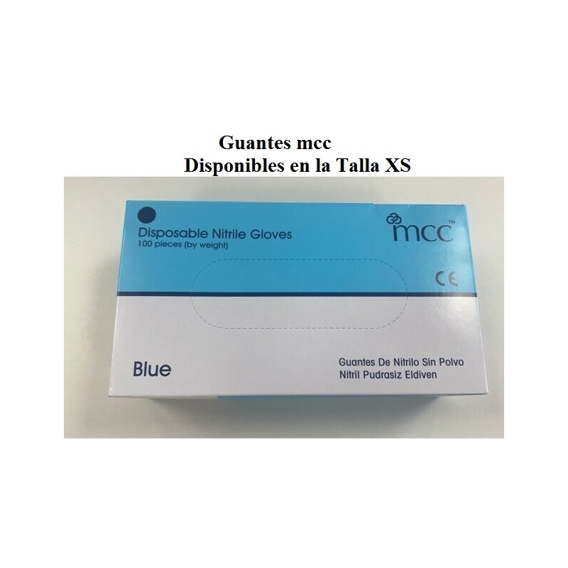 Guantes Nitrilo Azul Sin Polvo Caja 100 Unids Xs S M L Xl