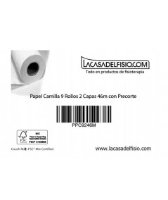 Papel Camilla 9 Rollos 2 Capas 46m con Precorte