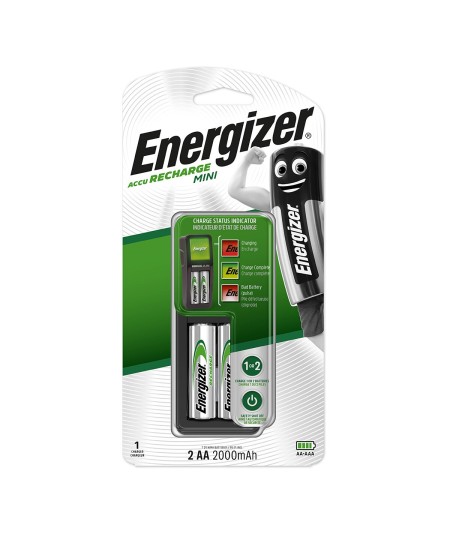 Cargador Mini Energizer AA- AAA con 2 pilas AA