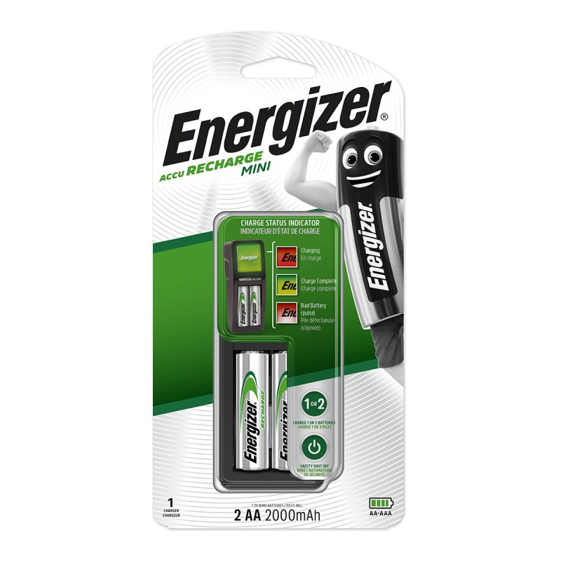 Cargador Mini Energizer AA- AAA con 2 pilas AA