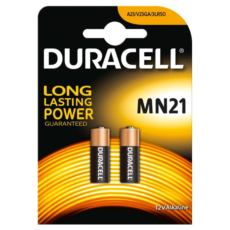 Pilas Alcalina MN21(23A) Duracell B2 U/E20.- Pack 2 uds