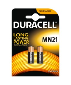 Pilas Alcalina MN21(23A) Duracell B2 U/E20.- Pack 2 uds