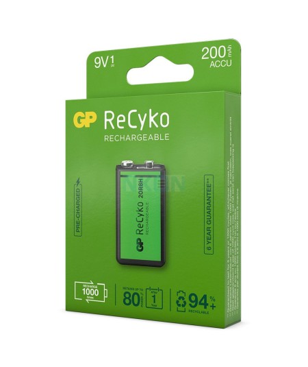 Pila Recyko Recargable 9V