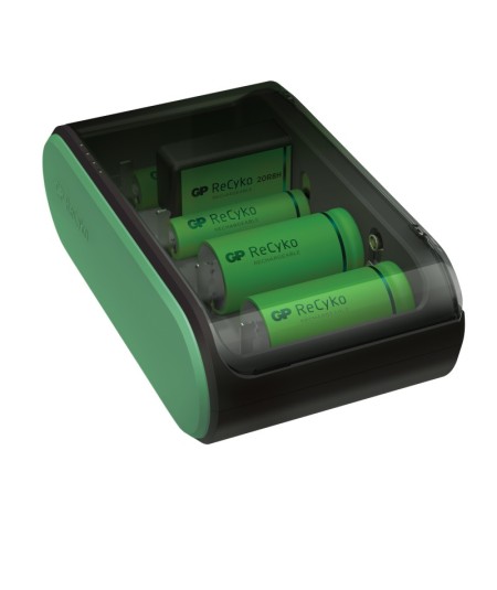 Cargador Pilas Recyko USB universal- AA, AAA, C, D, 9V